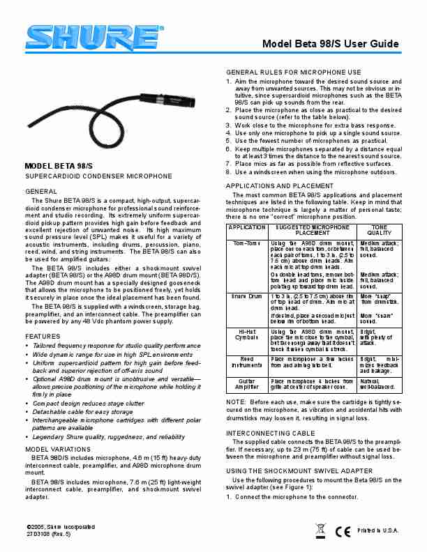 Shure Microphone BETA 98S-page_pdf